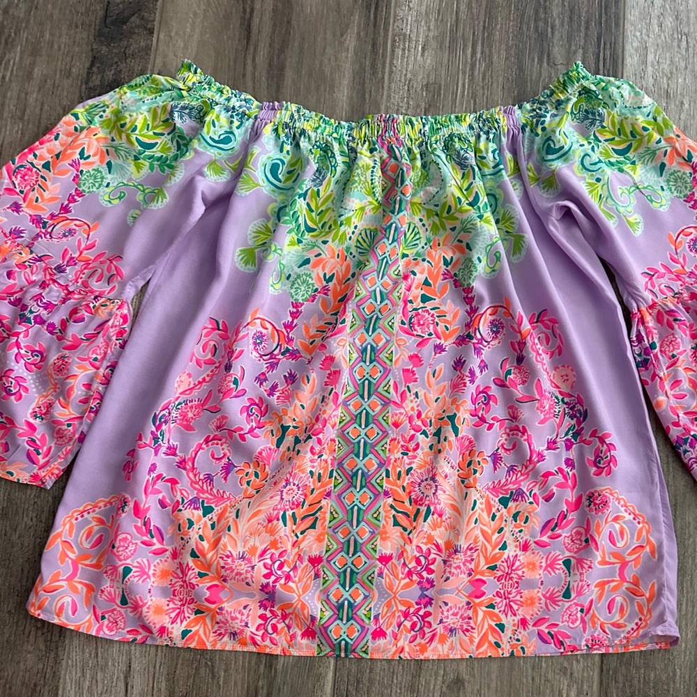Lilly Pulitzer Off the Shoulder Top - Picture 3 of 6